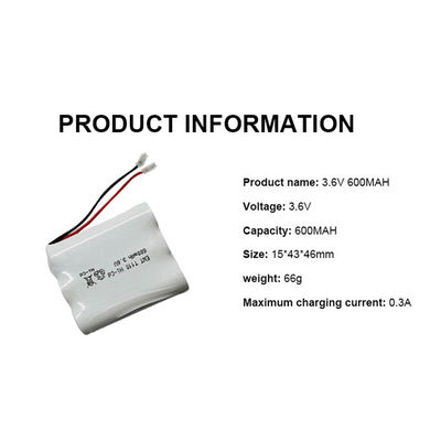 satın al Yeniden şarj edilebilir Nikel Kadmyum Pil 800mAh 3.6v 600mah Nicd Pil online manufacture