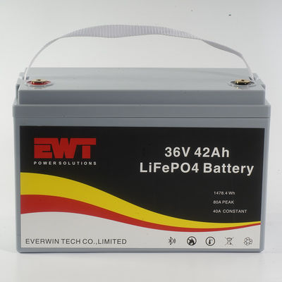 satın al 130 Wh/kg Enerji yoğunluğu LiFePO4 36V 50Ah Pil Paketi, BMS güvenlik özellikleri ve prizmatik hücre yapılandırması ile Çevrimiçi üretim