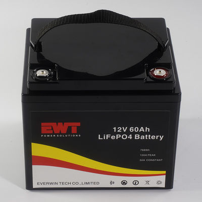 satın al Özel Logo 12V 60AH LiFePo4 Pil Depolama Kutusu LED Işık için Metal Kasa 4000 Çalışma Döngüsü Çevrimiçi üretim