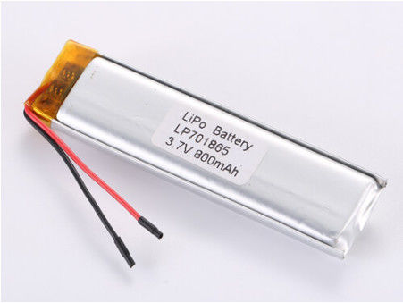 satın al JST Connector LP701865 3.7V 800MHA ROHS Certified Lithium Polymer Battery For High Performance And Efficiency online manufacture