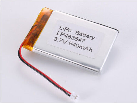 satın al LP483547 3.7V 940MAH Lithium Polymer Battery with ROHS Certification and Wide Temperature Range online manufacture