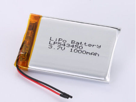 satın al LP543450 3.7V 1000MAH li-ion batarya üreticileri Serbestleme Hızı Evet ve 1C Zirve Serbestleme Hızı Düğme Uygulamaları için Lityum Polimer Batarya online manufacture