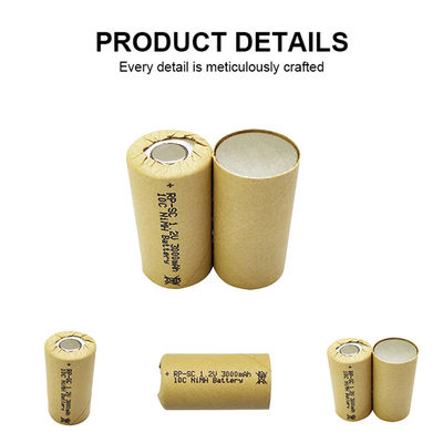 Elektrik Aracı Nikel Şarj edilebilir Pil Yüksek Serbestleme 1.2V 3000mah Nimh Pil