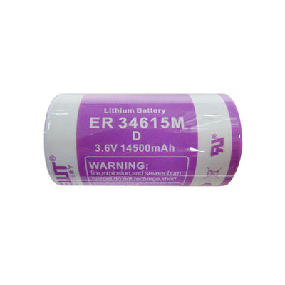 Yüksek Hızlı Lityum Tionyl Klorür Pil Silindrik 3.6V Lityum Pil Hücresi ER34615M