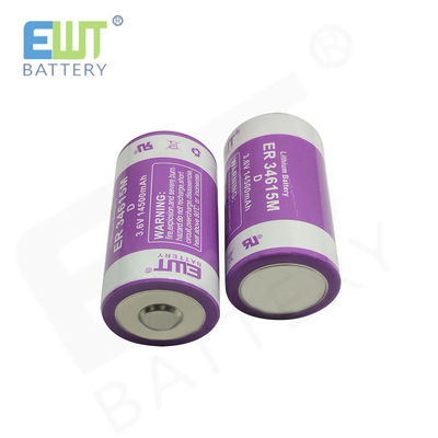 14500mAh 3.6v Lityum İyon Pil Hücresi Silindirli ER34615M Su Ölçümü için