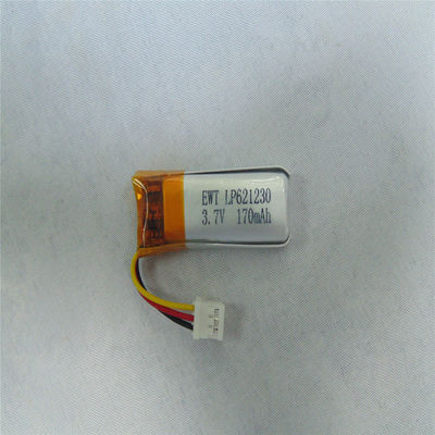 LP621230 için Li-polimer hücre 3.7V 170mAh Lityum Polimer Bataryası Yenilmez Performans ve Dayanıklılık