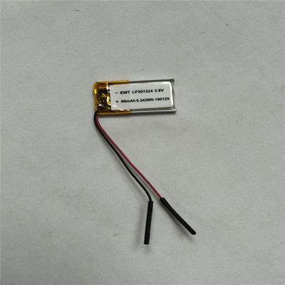 LP301324 3.8V 90mAh Lityum Polimer Pil Oem Odm Desteklenmiş A Sınıfı