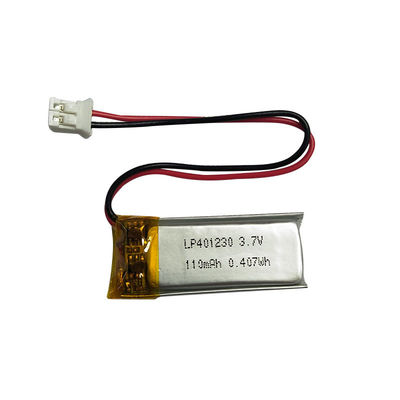 1S1P Li-Polimer Güç Hücresi LP401230 PCM ile 3.7V 110mAh En Son Enerji Depolama Çözümü