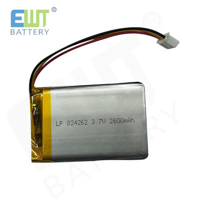 LP824262 3.7V 2600mAh Yüksek Kapasiteli LED Cihazı için LiPo Pack Gücü