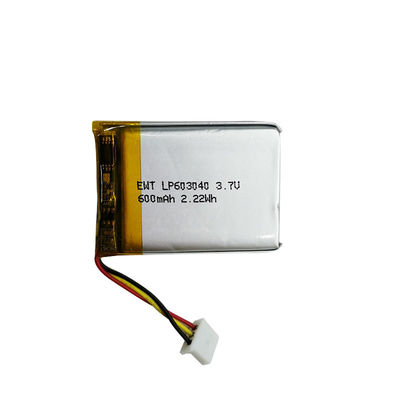 Lityum polimer pil LP603040 için JST/Kustomlaştırılmış Bağlantı Tipi NO