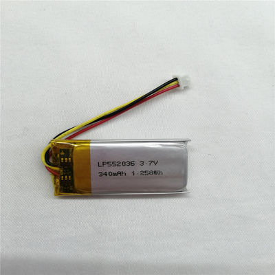 Güçlü ve dayanıklı Lityum Polimer Pil LP552036 3.7V 340mAh