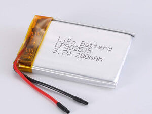 LP302535 3.7V 200MAH Yüksek Hızlılık Tipi LiPo Paketi 3.7V Voltaj Serbestleme Sıcaklığı ile -20°C 60°C