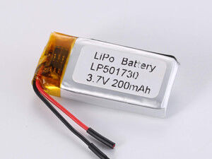 LP501730 200MAH Yüksek Enerji yoğunluğu Lityum Polimer Şarj edilebilir Pil Maksimum Serbestleme Akımı 0.35A 3.7V Voltaj