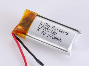 LP701530 3.7V 270MAH PCM ve kısa devre koruması ile Lityum polimer pil