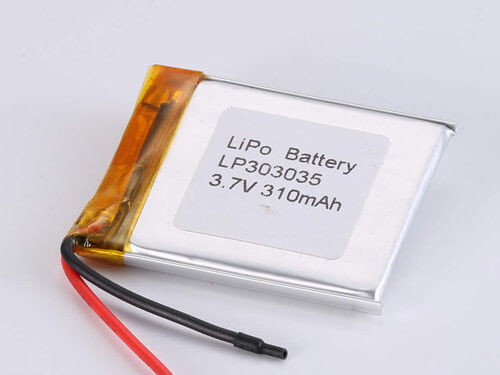 3.7V Şarj Voltajı LP303035 310MAH Uygulamalar için JST Serbestleme Bağlantısı Lityum Polimer Şarj Pil