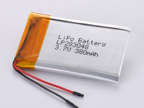 LP283048 3.7V 380MAH A sınıfı şarj edilebilir lityum polimer bataryası -20-45 derece Selsüs