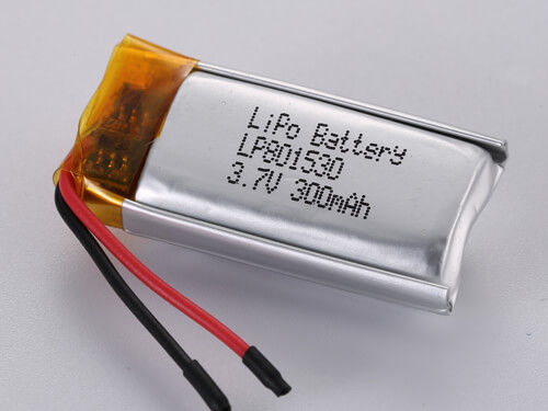 LP801530 3.7V 300MAH Lityum polimer şarj edilebilir batarya -20 ila 60 derece Selsüs boşaltma sıcaklığı ve kapasitesi