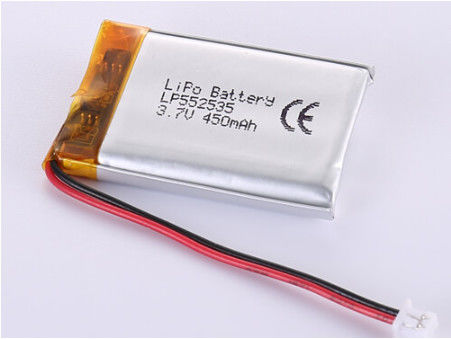 LP552535 3.7V 450MAH Düşük Sıcaklıklı Lityum Polimer Pil ROHS Sertifikalı ve Endüstriyel Uygulamalar için Uygun