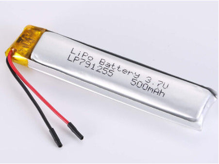 LP791255 500MAH JST/Uçak iletim yoluyla yüksek kapasiteli ve uzun süreli güç çözümü için özelleştirilmiş lityum polimer pil