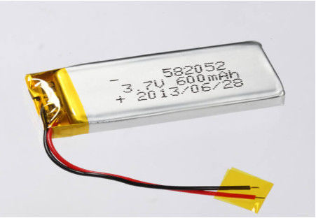 3.7V 600MAH CC/CV Şarj Yolu Prismatik Li Ion Pil Üreticileri 582052 Lityum Polimer Pil Gümüş