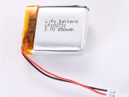 OEM/ODM Destek 3.7V 850MAH JST Bağlantı Lityum Polimer Pil LP102731 -20°C 60°C Yüksek Performans İçin