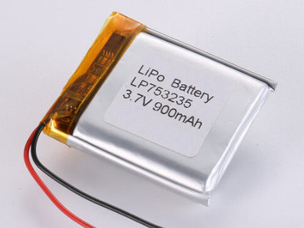 LP753235 3.7V 900MAH Li-ion batarya üreticileri Şarj edilebilir Polimer Li-ion Şarj edilebilir Hücre -20°C 60°C İhtiyaçlarınız için boşaltma sıcaklığı