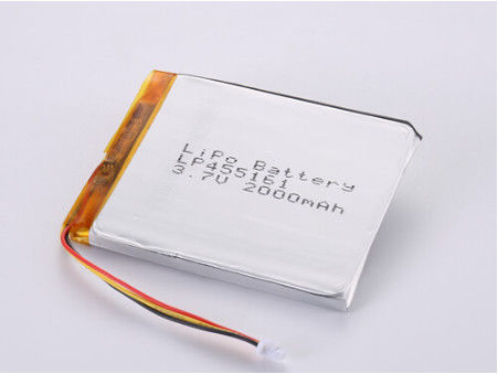 Gümüş Lityum Polimer Pil 12 Ay Bir Yıl Garanti LP455161 3.7V 2000MAH Prismatik Pil Üreticileri