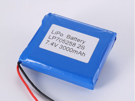 Kalıcı LP705258 7.4V 3000MAH depolama tipi ile Lityum Polimer Pil Şarj edilebilir ve Güçlü