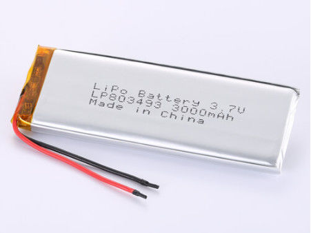 LP803493 3.7V 3000MAH Li-ion Pil Üreticileri JST/Uzun süreli performans için özel bağlantı tipi