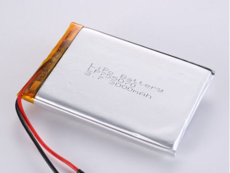 LP755070 3.7V 3000MAH Lityum polimer pil üreticileri CC/CV şarj yöntemi ve JST/özelleştirilmiş bağlantı tipi ile