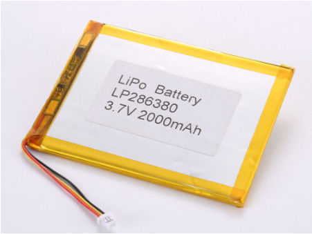 LP286380 3.7V 2000MAH Li Ion Pil Üreticileri Aşırı Şarj Koruması ve Zorlu Çevre için Şarj edilebilir
