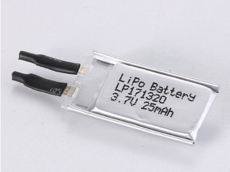 LP171320 3.7V 25MAH PCB Korumasıyla Hafif ve Güçlü Lityum Polimer Şarj Edilebilir Pil