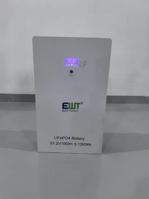 Kimyasal Kompozisyon Lityum Demir Fosfat LiFePO4 EWT Tüm Ev Enerji Depolama Şebeke Bağlantısı Sistemleri için 51.2V 100Ah Pil