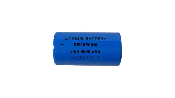 Yüksek Çalışma Gerilimi ve Özelleştirilmiş Terminaller/Pinler/Kablolar/Konnektörlü Lityum Tiyonil Klorür Pil ER26500M 3.6V 6500MAH